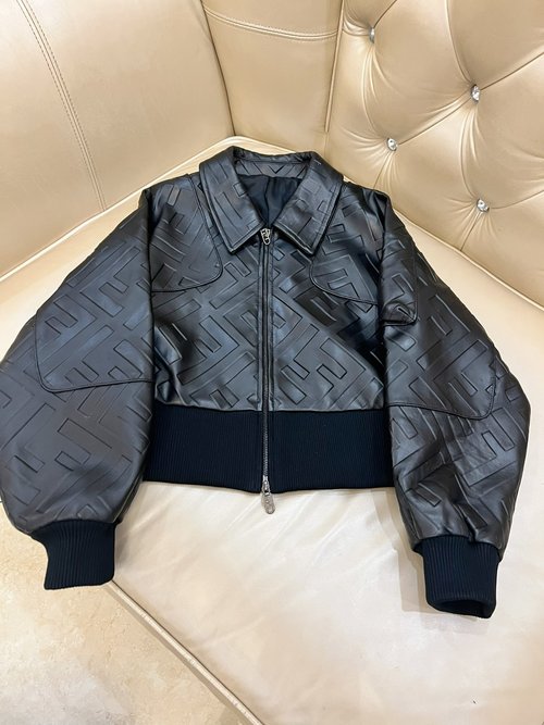 Dior Custom-Woven Leather Outerwear, Slimming and Versatile