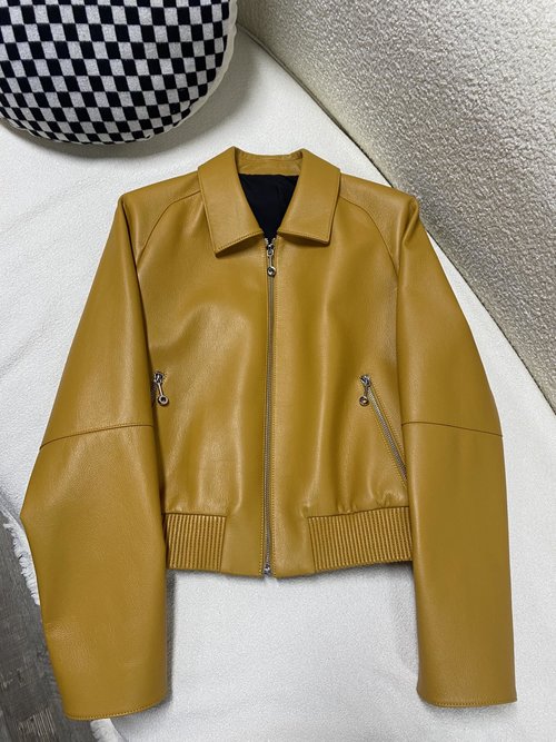 Hermes Exclusive Imported Sheepskin Leather Jacket with Excellent Fit