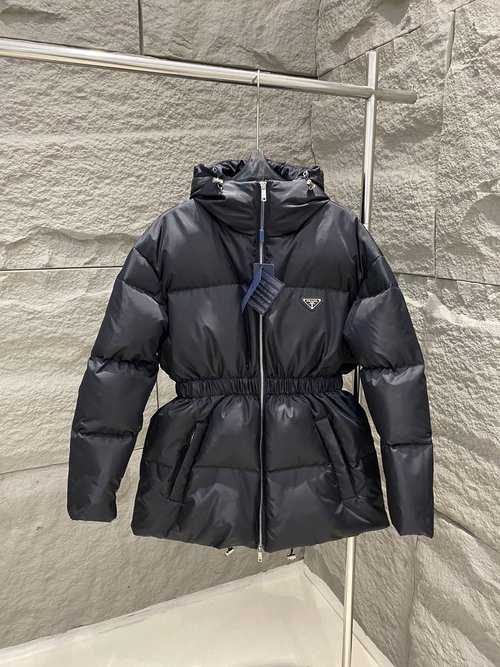Prada Classic Prada - Style Down Jacket with a Fitted Waist