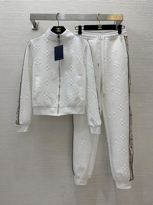 Louis Vuitton Classic Monogram Sports Set with Side Color-Block