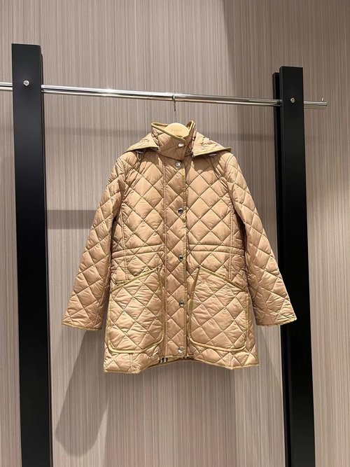 Burberry Cotton Jacket with Detachable Hood and Horse Logo Embroidered