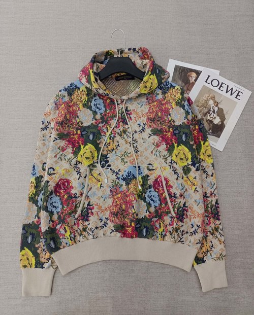 Louis Vuitton Flower Full - Print Jacquard Knit Hoodie