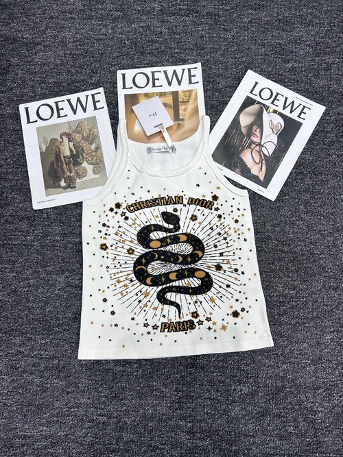 Dior Snake Print Star Pattern Vest - Versatile Appeal