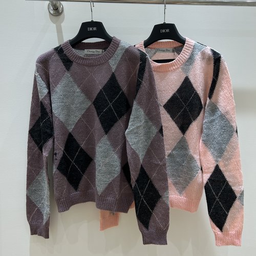 Dior Dior Check Pattern Knit Undershirt, Korean Aesthetic