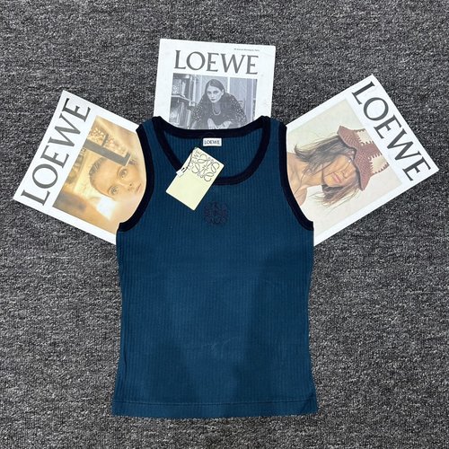 Loewe Embroidered Logo Color-Blocked Vest, Distinctive