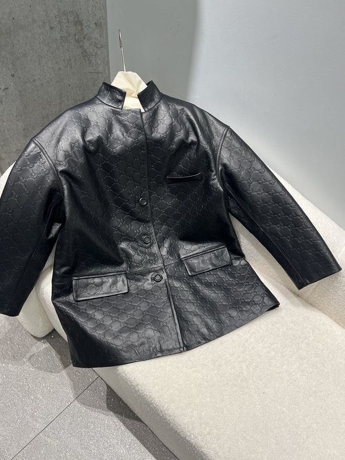 Gucci High-End Imported Lambskin Leather Outerwear for Fashion Enthusiasts