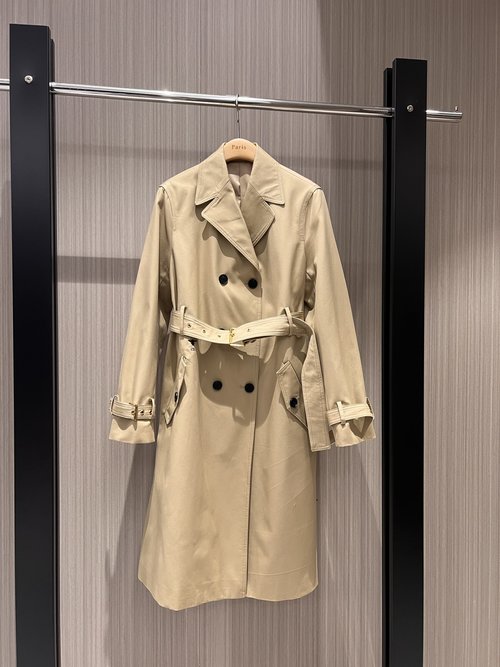 Dior Classic Double-Breasted Long Trench Coat for Commuting