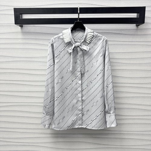 Louis Vuitton Printed Detachable Collar Shirt Made of Imported Material