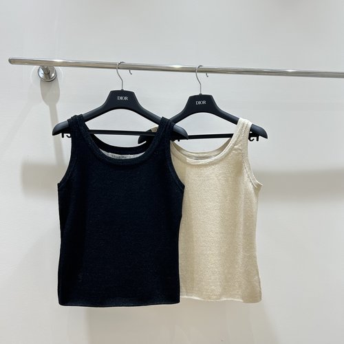 Dior Sleeveless Gold - Thread Embellished Wool - Blend Vest