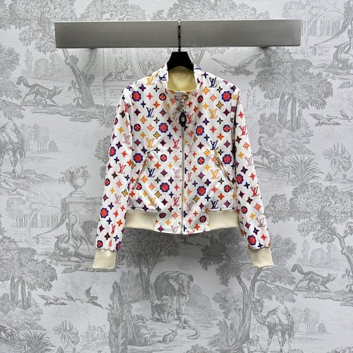 Louis Vuitton Double-Sided Printed Jacket with Four-Leaf Clover Logo