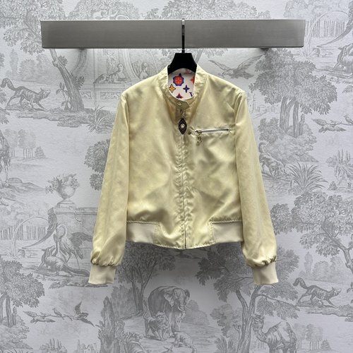 Louis Vuitton Double-Sided Printed Jacket with Four-Leaf Clover Logo