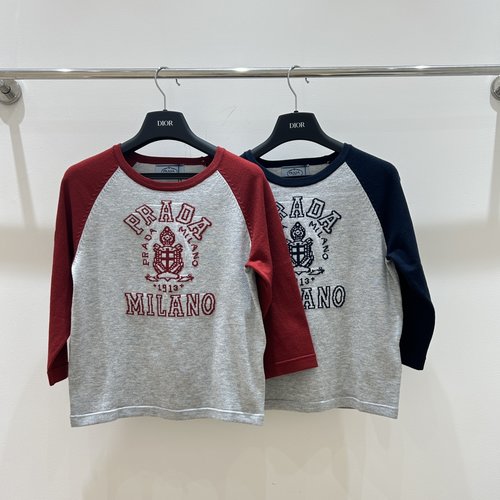 Prada Sophisticated Three-Quarter Sleeve Base Layer with Letter Jacquard