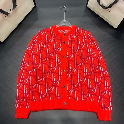 Dior New Wool Round-neck Cardigan