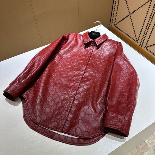 Gucci Imported Leather Workwear with Heavy-Imprinted Design