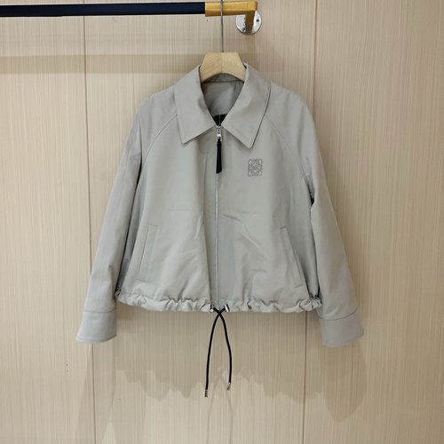 Loewe Fashionable Windbreaker Made of Special Fabric and Lambskin