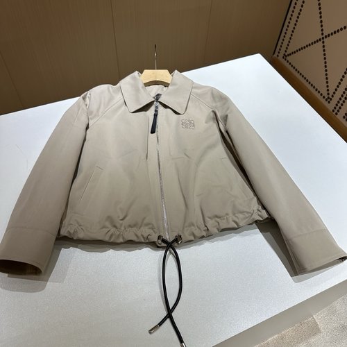 Loewe Fashionable Windbreaker Made of Special Fabric and Lambskin