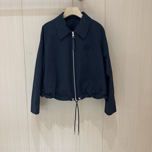 Loewe Fashionable Windbreaker Made of Special Fabric and Lambskin