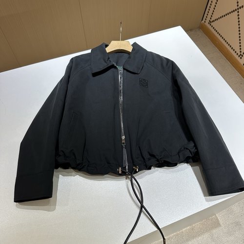 Loewe Fashionable Windbreaker Made of Special Fabric and Lambskin