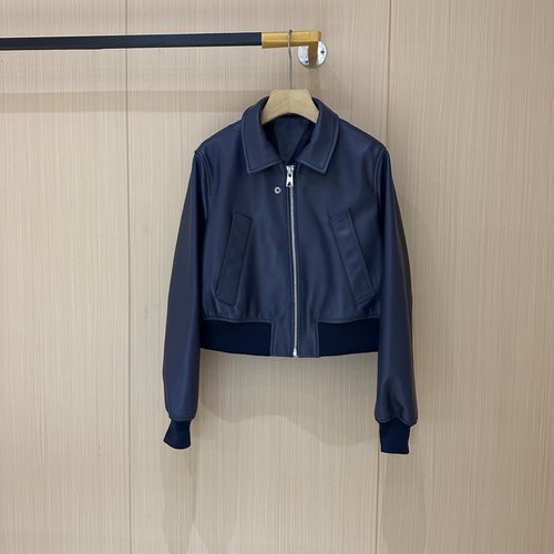 Bottega Veneta Customized Imported Sheepskin Leather Jackets with Retro Sweet-Cool Style