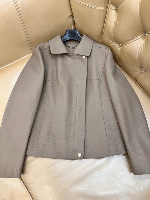 Hermes Classic Suit Leather Jacket Blended with Cashmere and Turkish Lambskin