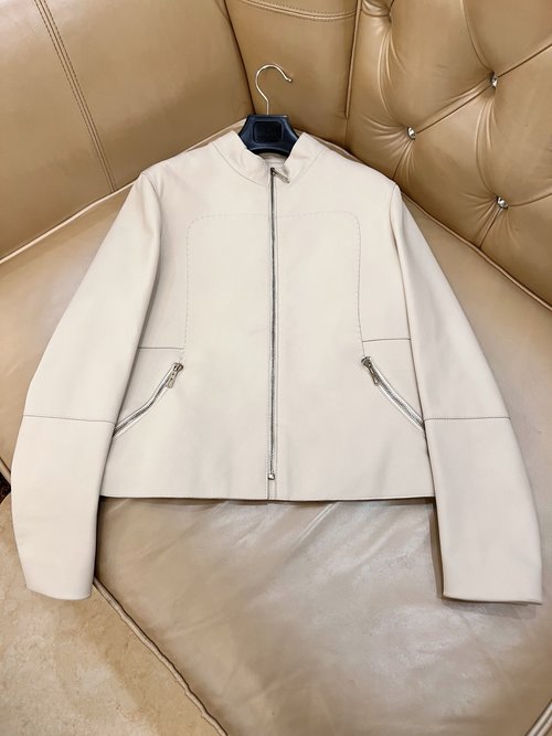 Hermes Classic Leather Coat with Cashmere, Turkish Lambskin and Artistic Lining