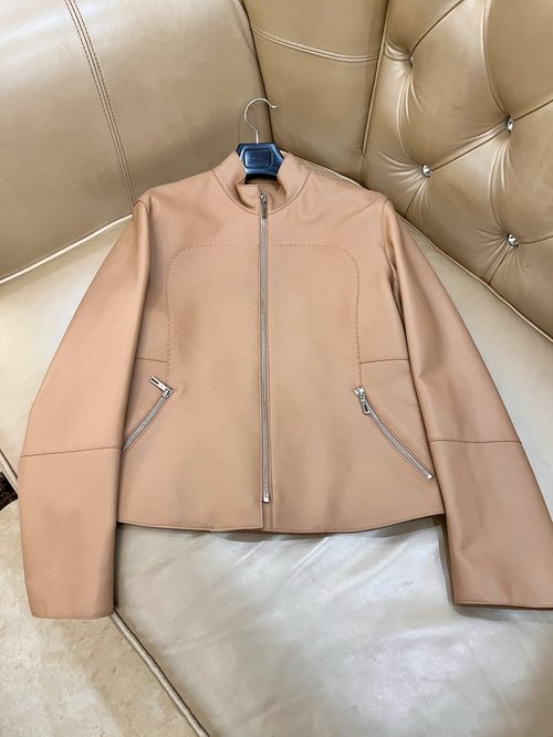 Hermes Classic Leather Coat with Cashmere, Turkish Lambskin and Artistic Lining