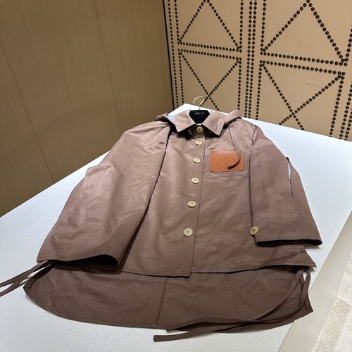 Loewe Vintage Denim Trench Coat with Detachable Hat and Stylish Design