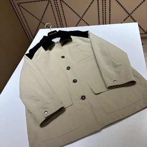 Bottega Veneta Leather Trench Coat with Woven Collar and Stylish Appearance