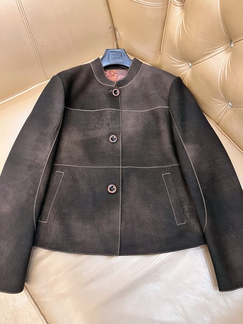 Hermes Genuine Leather Jacket with Customized Oil - Edge Craft