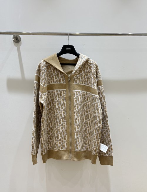 Dior Reversible Hooded Cardigan, In Stock