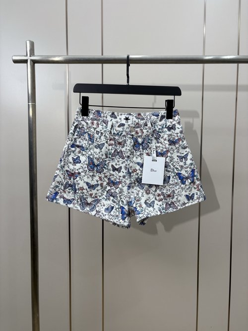 Dior New Toile de Jouy Papillon Print on Cotton Denim