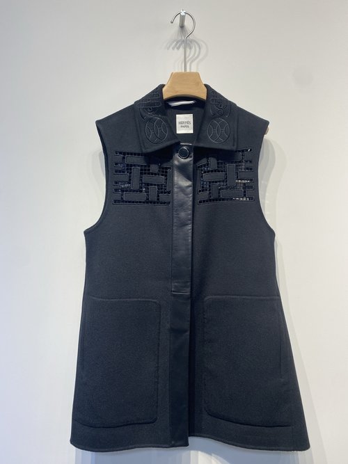Hermes Exquisite Heavy-Embroidered Trunk Show Vest
