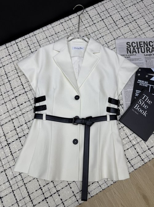 Dior Single-breasted Waistcoat with Belt for Any Event