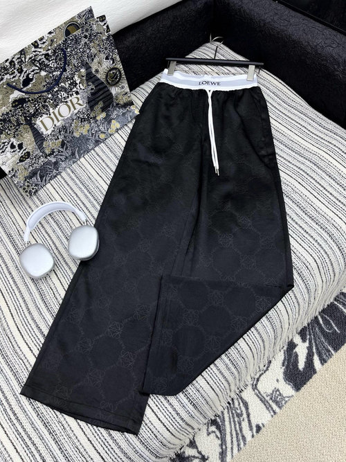 Loewe High-Quality Color-Blocked Leisure Trousers for All Seasons