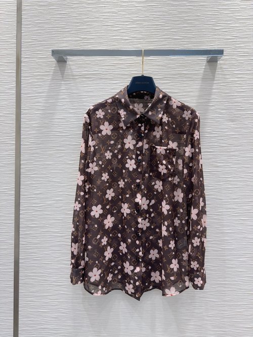 Louis Vuitton Micro-see-through Shirt with Rich Monogram Prints and Fine Craftsmanship