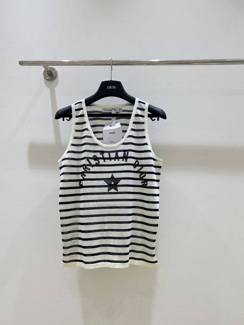 Dior Striped Knit Vest - Refreshing Fashion