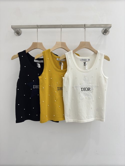 Dior White Pearl Beaded Sleeveless Vest, Exquisite