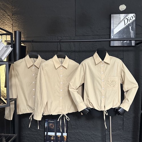 Loewe Long-Sleeved Heavy-Embroidered Pocket Shirt