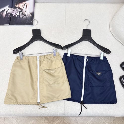 Prada Classic Triangle Logo Nylon Skirt for Timeless Style