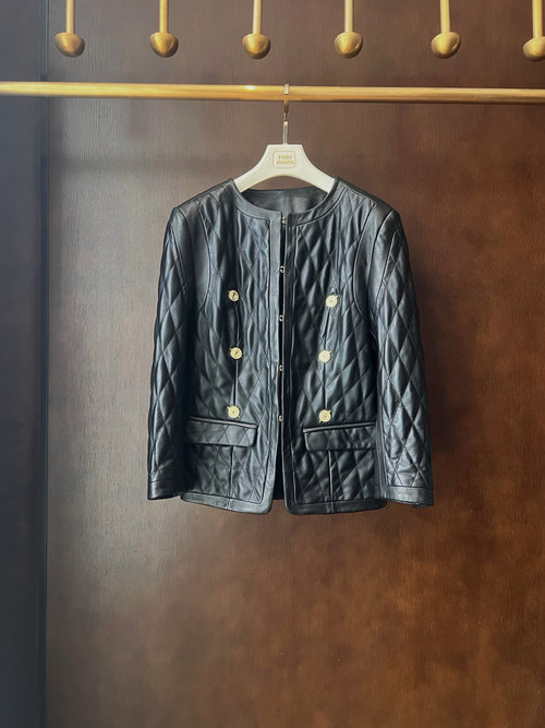 Balmain Exclusive Vintage Leather Jacket with 3D Tailoring