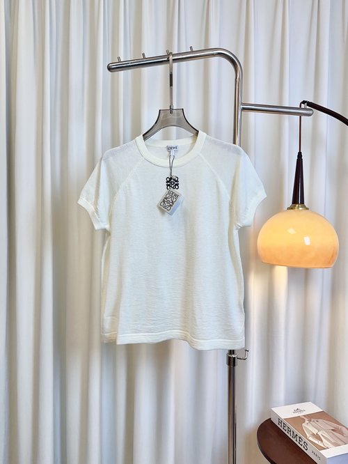 Loewe Custom Wool Top with High-density Embroidered Logo and Plug-in Design, Superior