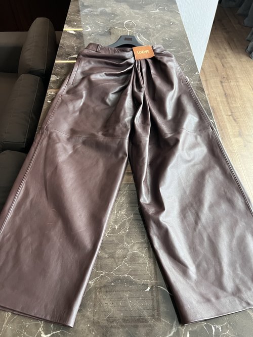 Loewe Adaptable Leather Pants with Excellent Fit