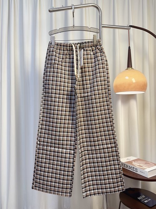 Celine Twill Wide - Leg Pants with Arch Embroidered Logo, Lightweight and Slimming