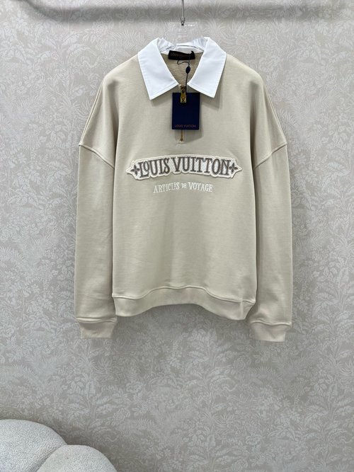 Louis Vuitton Vintage Traveler Half-Sweatshirt with Embroidered Badge