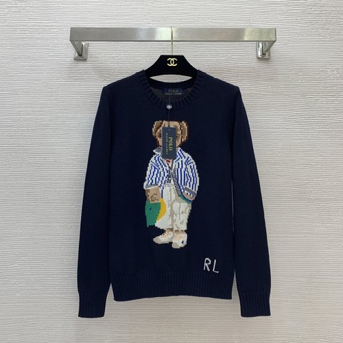 Polo Ralph Lauren Fashionable Pullover Knit Sweater with Bear Pattern