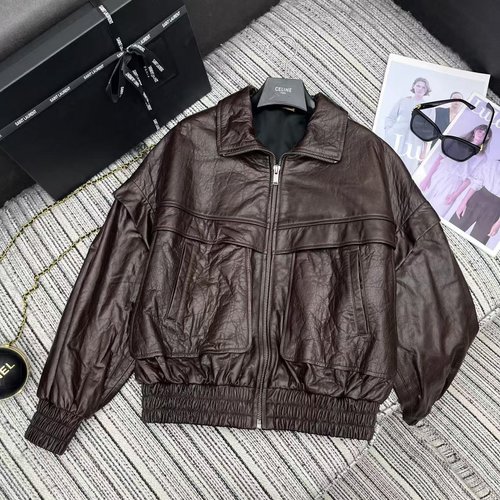 Yves Saint Laurent Vintage Double-Pocket Leather Jacket in Soft Lambskin