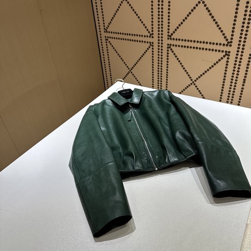 Loewe Fashionable Single Leather Outerwear with Imported Lambskin and Versatile Design