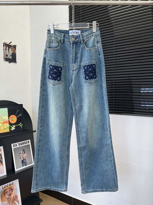 Loewe LOEW Pocket Embroidery Stretch Jeans, Slimming