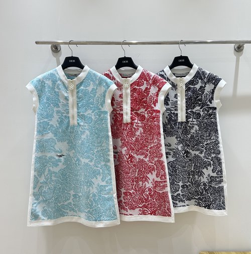 Dior Retro Sleeveless Zip-Up Dress with Stylish Jacquard