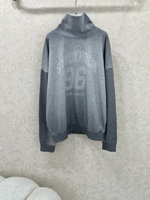 Dior Graduated Letter High - Neck Fleece Sweatshirt with Unique Design